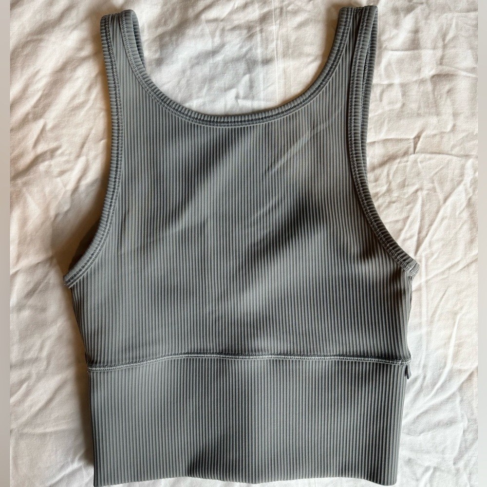 lululemon athletica Gray Ribbed Tank Top